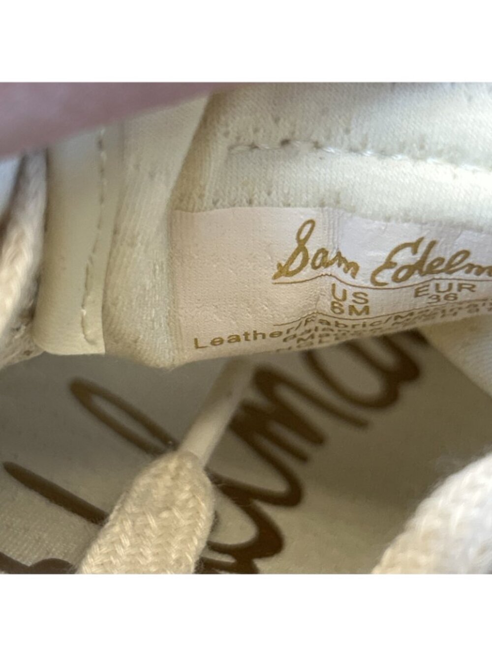 Sam Edelman Langley Tan/Ivory Mesh Leather SZ 6 Women New in Box - Picture 8 of 8